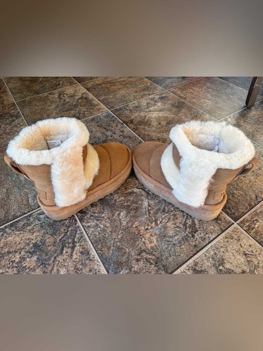 UGG Classic Chillpeak Shearling Suede Pull On Boots- Chestnut Tan, Women’s 6